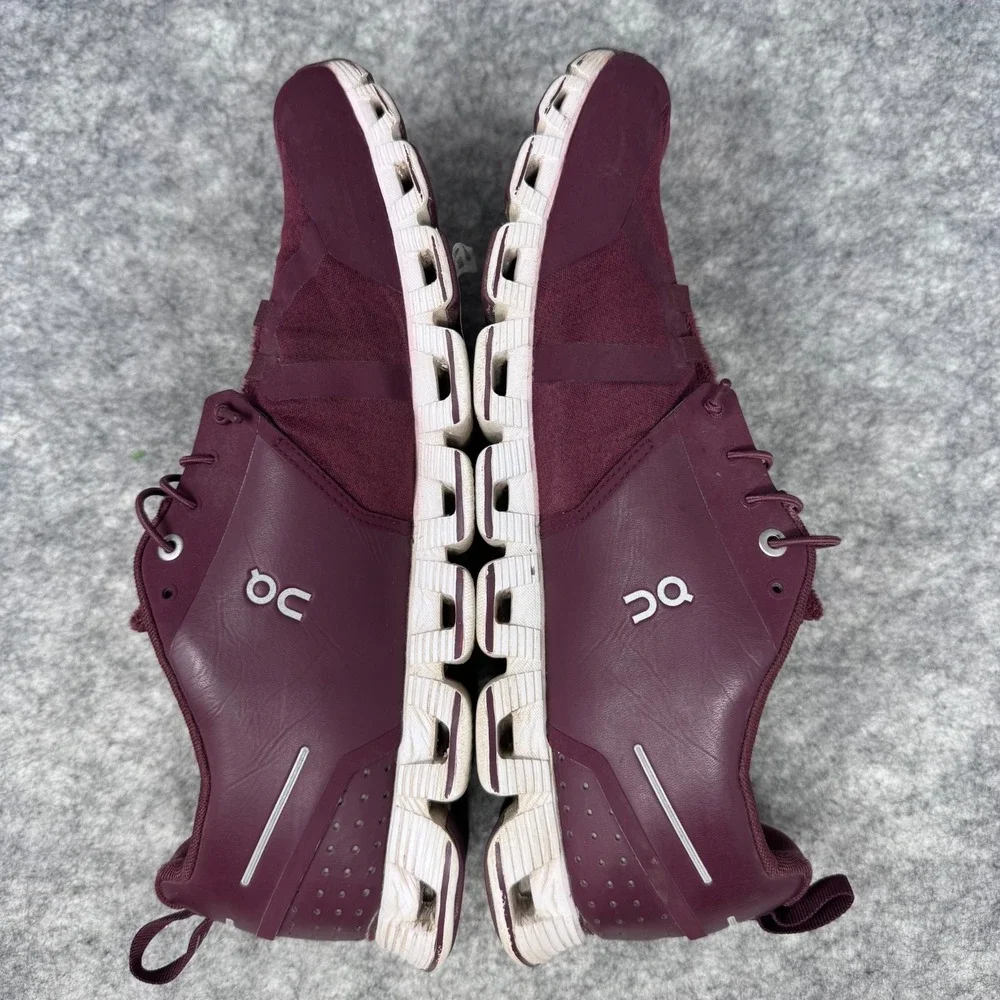 On Cloud Terry Running Shoes Sneakers Mens Size M 12 Burgundy Maroon Red